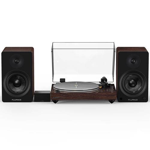 FLUANCE  Rt85N Reference High Fidelity Vinyl Turntable, Pa10 Phono Preamp And Ai61 Powered 6.5" Stereo Bookshelf Speakers