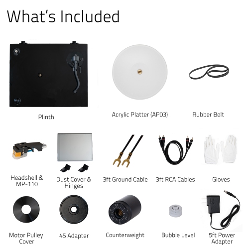 Fluance RT85N Reference High Fidelity Vinyl Turntable Record Player with Nagaoka MP-110 Cartridge & Acrylic Platter