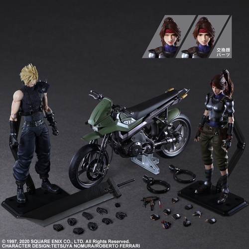 Final Fantasy VII 10 Inch Action Figure Play Arts Kai - Jessie with Cloud & Motorcycle Set