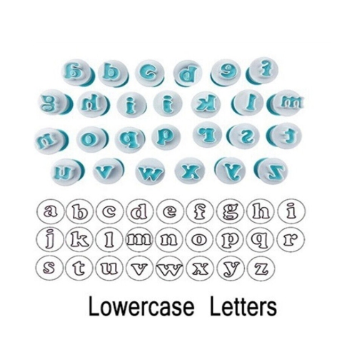 Alphabet majuscule/minuscule 10 chiffres emporte-pièce ensemble Fondant cuisson moule bricolage