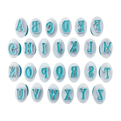 Alphabet majuscule/minuscule 10 chiffres emporte-pièce ensemble Fondant cuisson moule bricolage