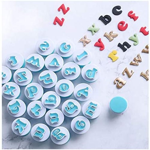 Alphabet majuscule/minuscule 10 chiffres emporte-pièce ensemble Fondant cuisson moule bricolage