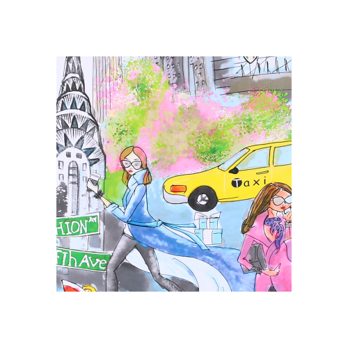 TUCCI Italy-New York Love Art 3Pc Luggage Suitcase