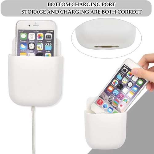 Universal Remote Holder Wall-Mounted Cell Phone Charging Holder Self-adhesive Storage Organizer For Kitchen Accessory
