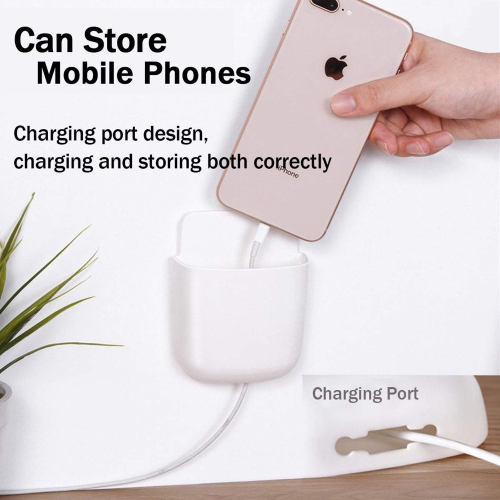Universal Remote Holder Wall-Mounted Cell Phone Charging Holder Self-adhesive Storage Organizer For Kitchen Accessory