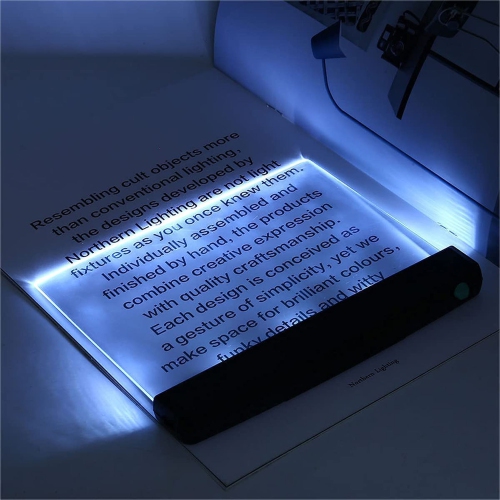 Lampe de livre de lecture à LED 2 pièces, lumière de livre à panneau plat à LED, protection des yeux, lumière de signet portable pour la lecture de