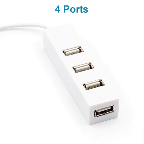 USB Hub, 4-Port USB Hub Ultra Slim Portable USB Splitter for PC, Laptop, USB Flash Drives, and Mobile HDD