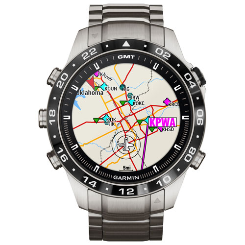 Montre GPS de 46 mm avec moniteur de fréquence cardiaque MARQ Aviator Gen 2 de Garmin - Noir