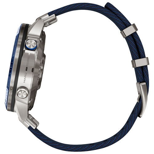 Montre intelligente nautique Bluetooth de 46 mm MARQ Captain Gen 2 de Garmin - Bleu marine