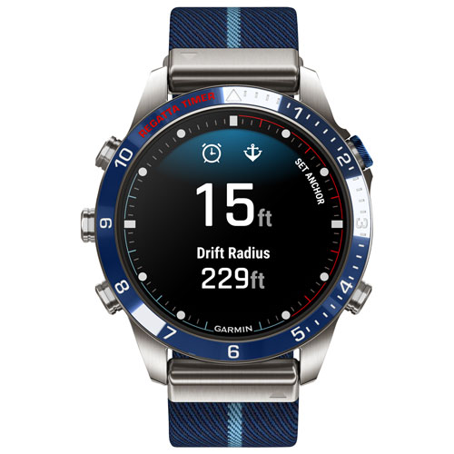Garmin MARQ Captain Gen 2 46mm Bluetooth Sailing Smartwatch - Navy