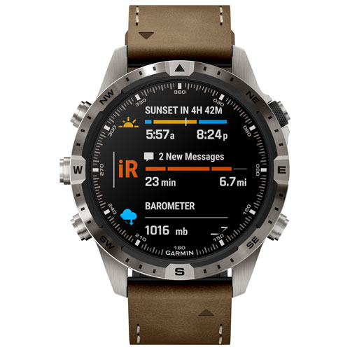 Montre intelligente multisport Bluetooth de 46 mm MARQ Adventurer Gen 2 de Garmin - Noir