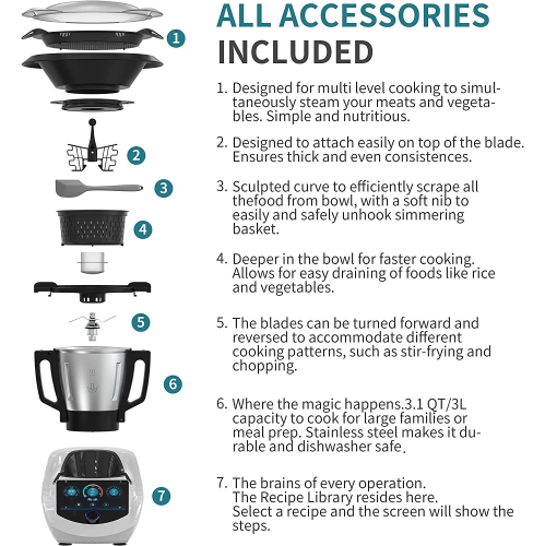 Robot culinaire intelligent Chefrobot, Multicuiseur tout-en-un