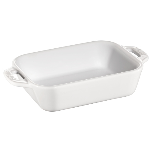 STAUB Ceramique Ceramic Rectangular Oven Dish, Pure-White