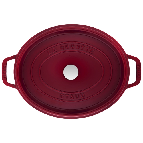 STAUB La Cocotte 4.25 L Cast Iron Oval Cocotte, Bordeaux
