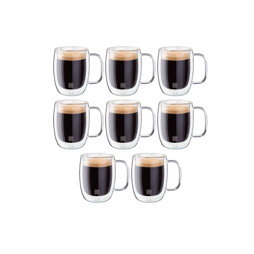 ZWILLING Sorrento Plus 8 Piece Espresso Mug Set - Value Pack, Transparent