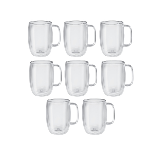 ZWILLING Sorrento Plus 8 Piece Latte Mug Set - Value Pack, Transparent