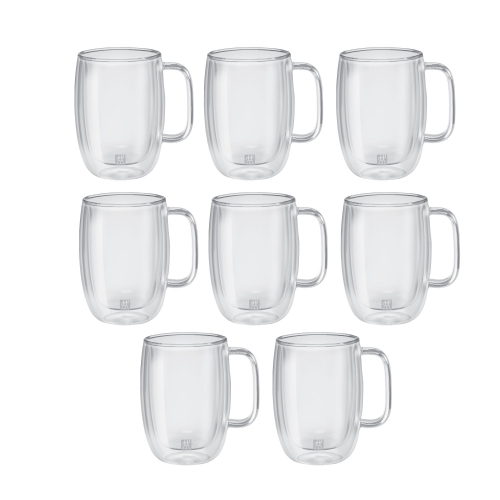 ZWILLING Sorrento Plus 8 Piece Latte Mug Set - Value Pack, Transparent