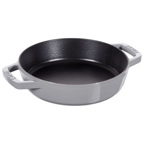 STAUB  Pans 20 Cm / 8 Inch Cast Iron Frying Pan With 2 Handles, Graphite-Grey