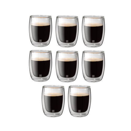 ZWILLING Sorrento 8 Piece Coffee Glass Set - Value Pack, Transparent