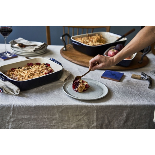 STAUB – Plat de cuisson rectangulaire en céramique Ceramique 4,4 L, bleu foncé