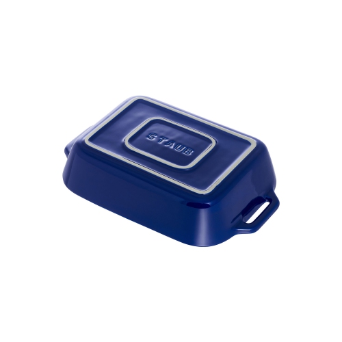 STAUB Ceramique 2,4 L Ceramic Rectangular Oven Dish, Dark-Blue