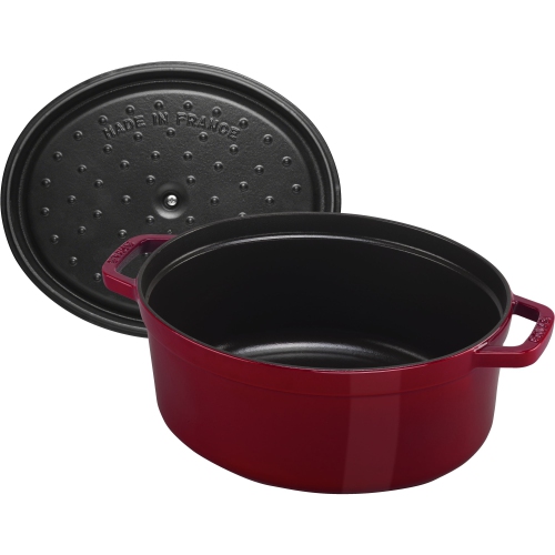 STAUB La Cocotte 5.5 L Cast Iron Oval Cocotte, Bordeaux
