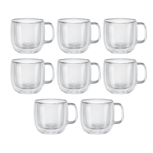 ZWILLING Sorrento Plus 8 Piece Cappuccino Mug Set - Value Pack, Transparent