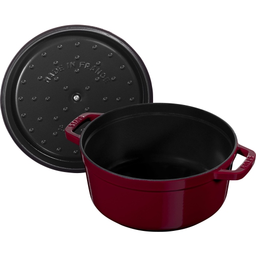 STAUB La Cocotte 5.25 L Cast Iron Round Cocotte, Bordeaux