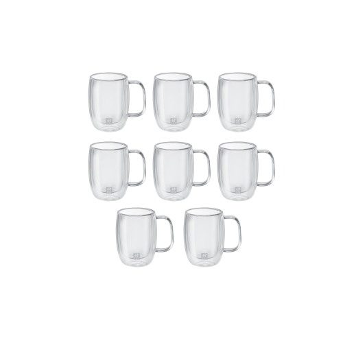 ZWILLING Sorrento Plus 8 Piece Double Espresso Mug Set - Value Pack, Transparent