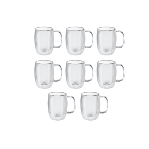 ZWILLING Sorrento Plus 8 Piece Double Espresso Mug Set - Value Pack, Transparent