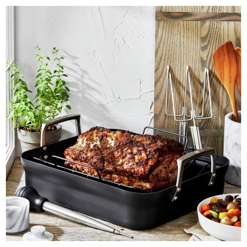 ZWILLING Motion 41 X 36 cm Aluminum Rectangular Roaster, Black