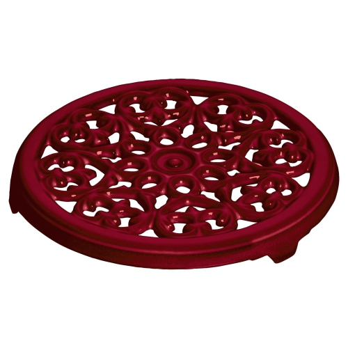 STAUB La Cocotte Essential French Oven With Lily Lid And Trivet 2 Piece Cast Iron, Bordeaux