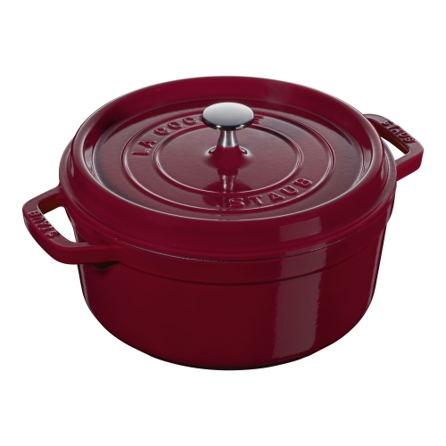 STAUB  La Cocotte 6.75 L Cast Iron Round Cocotte, Bordeaux Cooks so well and made of cast iron and enamel