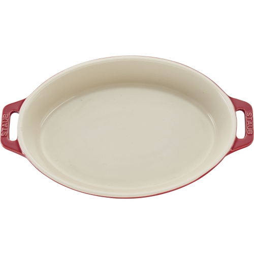 STAUB Ceramique 0.4 ml Ceramic Oval Oven Dish, Cherry