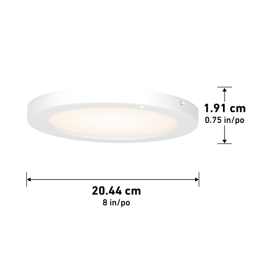 Artika 8" Diameter Ceiling Mount Closet Light LED Motion Sensor Light - Dual Pack, White