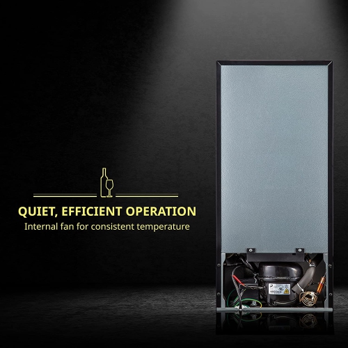 Schmecke – réfrigérateur à vin autonome pour 18 bouteilles, refroidisseur à vin avec serrure, acier inoxydable