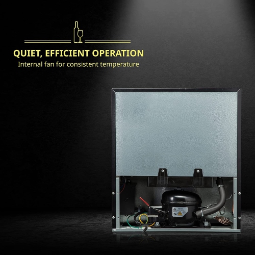 Schmecke 12 Bottle Freestanding Wine Fridge, Wine Cooler W/Lock, Stainless Steel