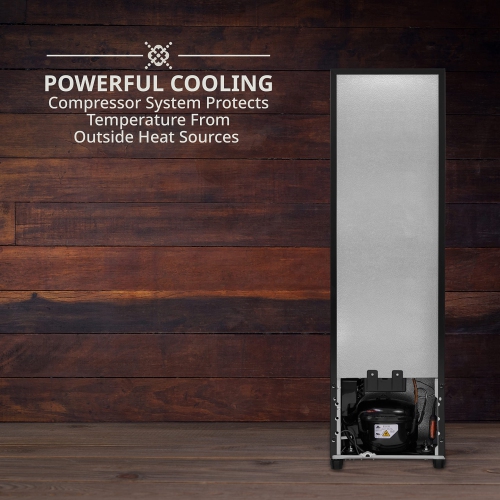 Ivation 16 Bottle Freestanding Wine Fridge, Wine Cooler with Lock, Black