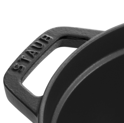 STAUB La Cocotte 12 L Cast Iron Oval Cocotte, Black