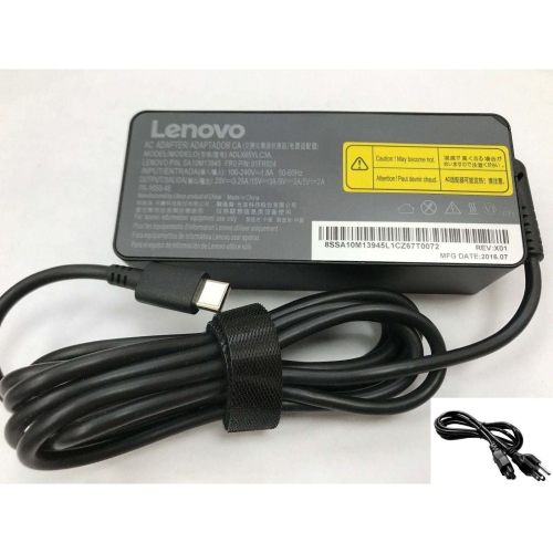 Genuine Lenovo 65W USB-C AC Adapter for Laptops - Compatible with Multiple Models