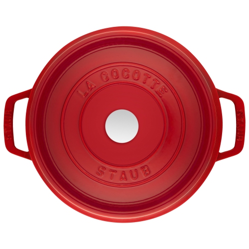 STAUB La Cocotte 4.75 L Cast Iron Round Tall Cocotte, Cherry