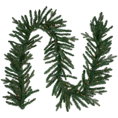 Real Touch™ Pre-Lit Grande Spruce Artificial Christmas Garland - 9' x 14" - Clear Lights