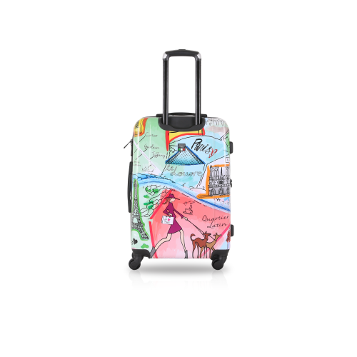 TUCCI Italy J'AIME PARIS 20" Spinner Hardside Luggage Suitcase
