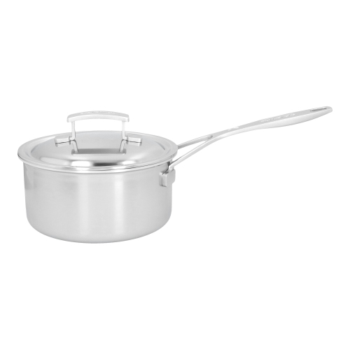 DEMEYERE  Industry 5 2.2 L 18/10 Stainless Steel Round Sauce Pan With Lid In Silver