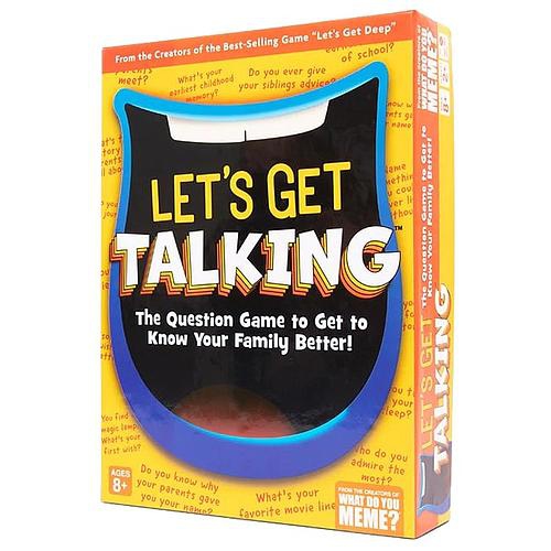 Image 1 de 1.. What Do You meme LLC let’s Get Talking 2 joueurs et plus, 8 ans et plus, 30-90 minutes