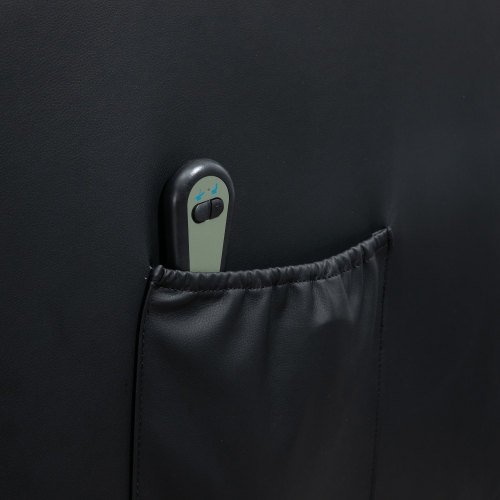 HOMCOM Electric Power Lift Chair for Elderly, PU Leather Power Recliner chair for Living Room with Footrest, Remote Control, Side Pocket, Black