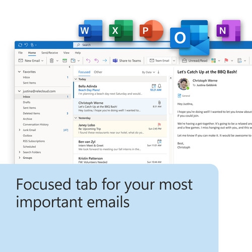 Microsoft Office Home & Business 2024 EP2-06610 & Norton 360 Standard (PC/Mac) - 1 Device - 10GB Cloud Backup - 1 Year Subscription | Digital Download