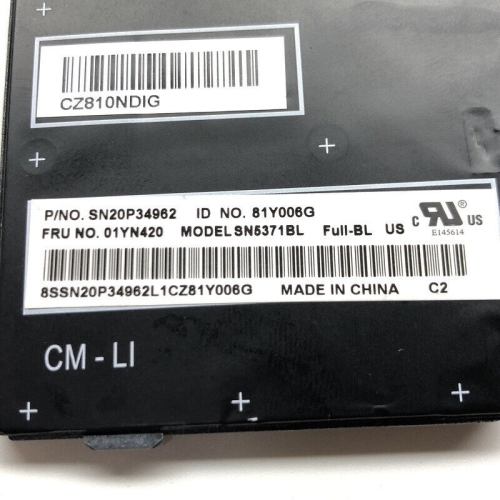 New Genuine Lenovo Thinkpad Lenovo ThinkPad T480S E480 L380 L390 Yoga US Keyboard Backlit Sliver 01YN340 01YN420