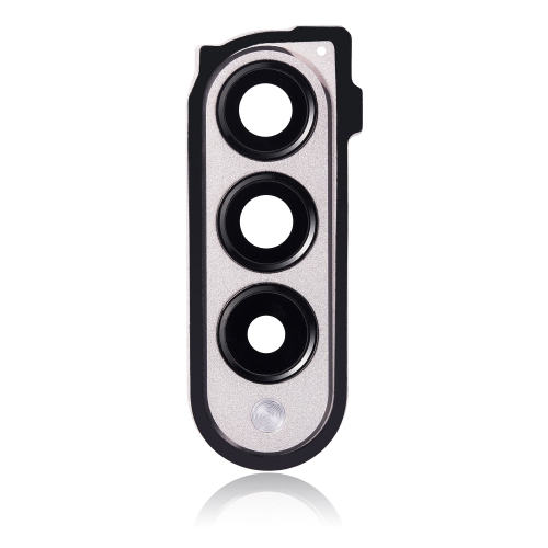 Replacement Back Camera Lens With Cover Bezel Ring Compatible For Samsung Galaxy Z Fold 3 5G (Phantom Silver)