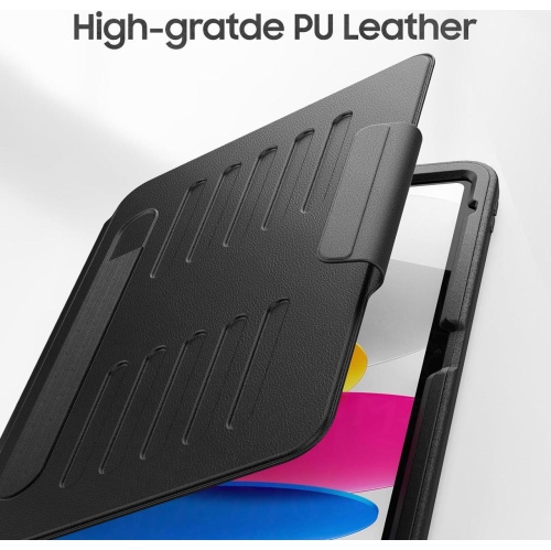 XCRS Premium Built Case for Apple iPad 10.9 inches 10th Gen 2022, Highly Protective, Shock Absorbing Cover with 2 Card Pockets, Built-In Pencil